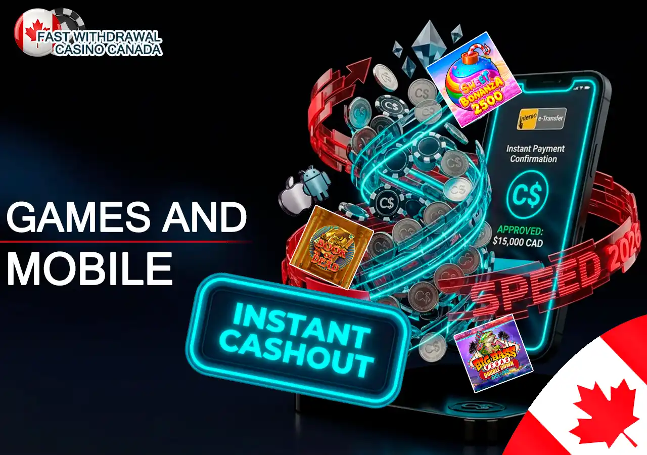 Mobile casino gaming and fast payouts on iOS and Android in Canada.